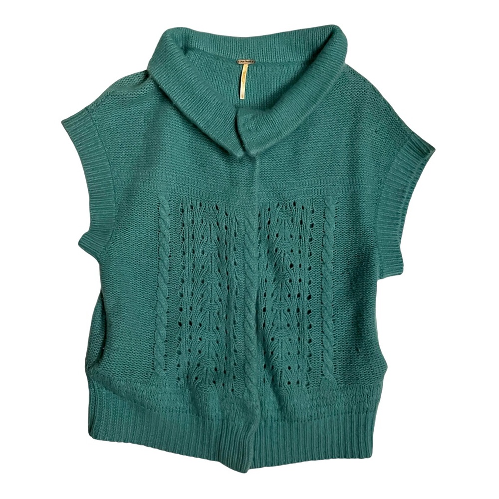 Women’s Free People Knit Cardigan Sweater, Blue, size Large
